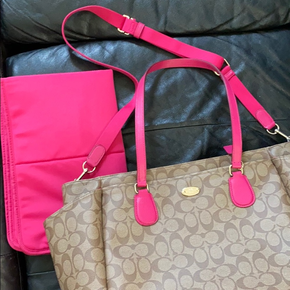 **Coach Diaper bag & matching Changing Pad**